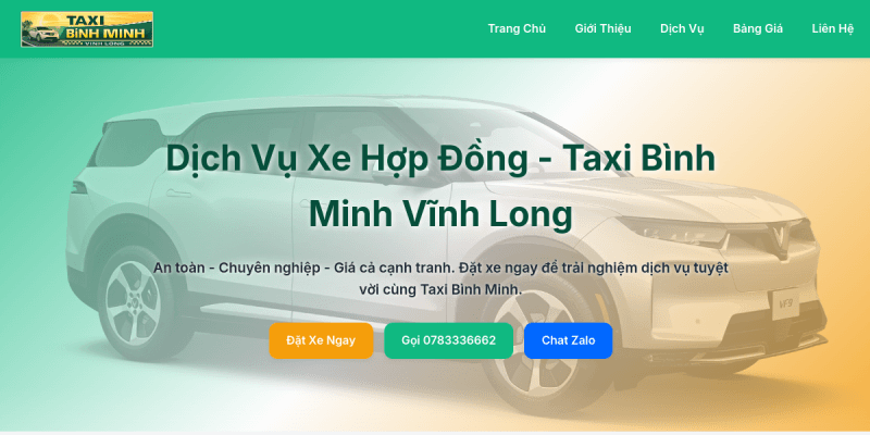 Dịch Vụ Taxi Bình Minh