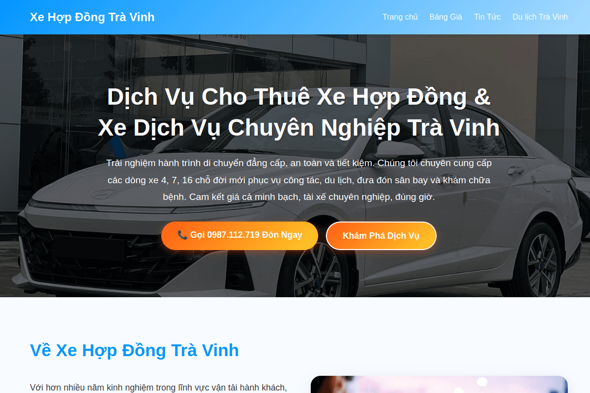 Dịch Vụ Taxi Trà Vinh